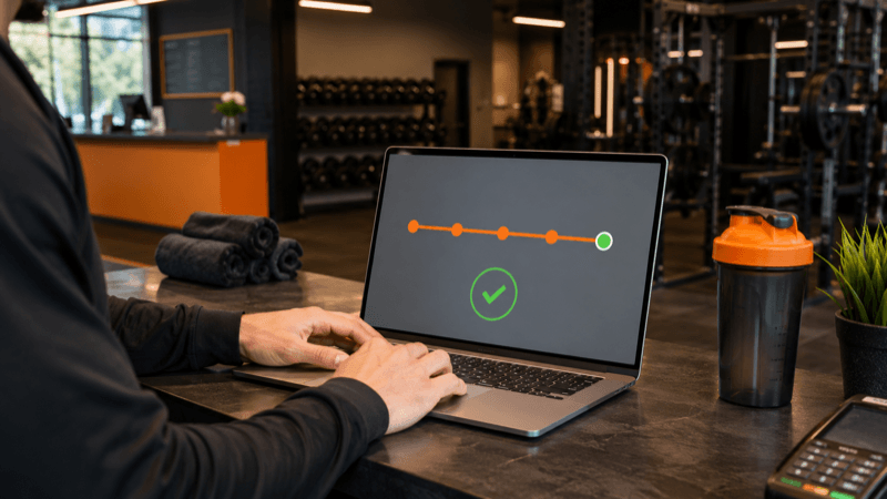 Gym AI receptionist connected to booking system in minutes